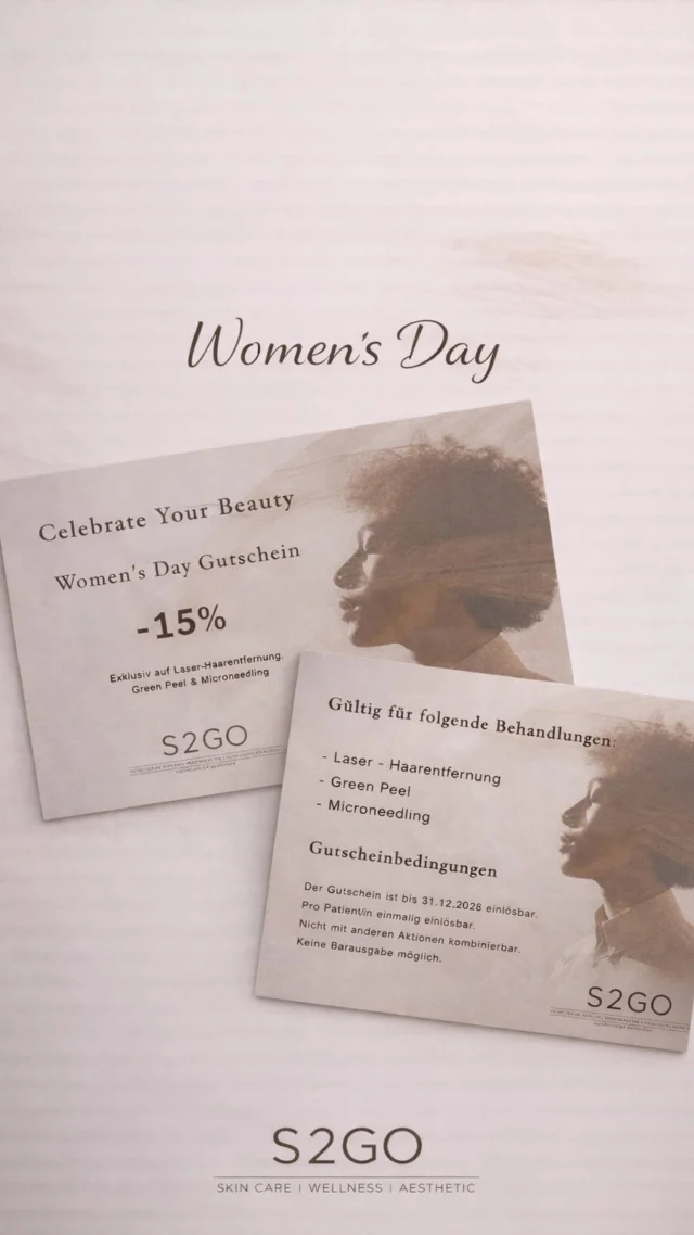 Schenke dir oder deinen Liebsten etwas Gutes 🤍

Unsere Gutscheine sind ab sofort verfügbar – perfekt für eine kleine Auszeit oder um jemandem eine besondere Freude zu machen.

Einlösbar für Laser Haarentfernung, Green Peel und Microneedling bei unserer Kosmetikerin Ariela ✨

📩 Einfach melden & sichern
📍 Abholung bei uns vor Ort

💛 Nur begrenzte Anzahl

Online-Terminvereinbarung:
https://www.schoenheit2go.at/terminkalender-drrafaelov/