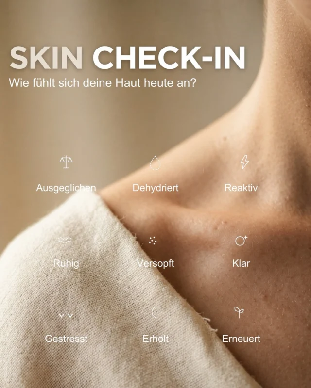 💭 Bevor es um Treatments geht, fragen wir immer zuerst: 

Wie fühlt sich deine Haut heute wirklich an? 
Ausgeglichen, gestresst, dehydriert oder gereizt? 🌊⚡💧 – dein Hautzustand verändert sich ständig, je nach Schlaf, Stress & Jahreszeit. 

Es gibt kein „perfektes“ Hautbild, nur das, was sie gerade braucht 💛

💬 Wie fühlt sich deine Haut heute an?

#SkinCheckIn #Hautgesundheit #Schönheit2Go #SelfCare #Hautpflege